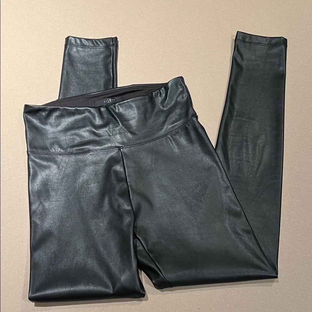 21 Saints edgy chic black vegan faux leather pull on legging pants S
